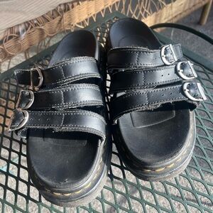 Dr Martens Black Triple Strap Sandals